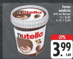 Edeka Ferrero nutella eis Angebot