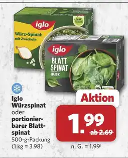 Combi Iglo würzspinat Angebot