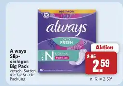 Combi Always slip-einlagen big pack Angebot