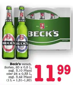 E-Center Beck's versch. sorten Angebot