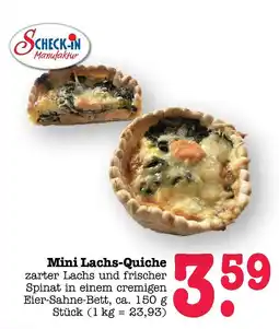 E-Center Scheck-in manufaktur mini lachs-quiche Angebot