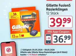 Rossmann Gillette fusion5 rasierklingen Angebot