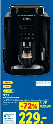 Lidl Krups kaffeevollautomat typ ea81p0 Angebot