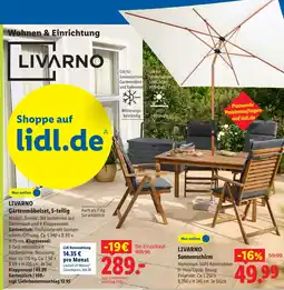 Lidl Livarno gartenmöbelset, 5-teilig Angebot
