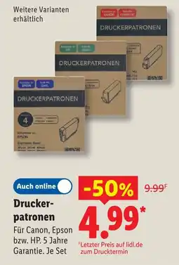 Lidl Druckerpatronen canon Angebot