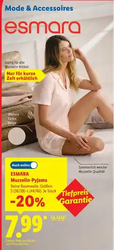 Lidl Esmara musselin-pyjama Angebot