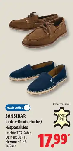 Lidl Sansibar leder-bootschuhe Angebot