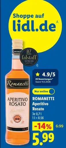 Lidl Romanetti aperitivo rosato Angebot