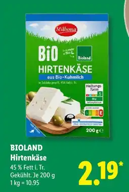 Lidl Bioland hirtenkäse Angebot