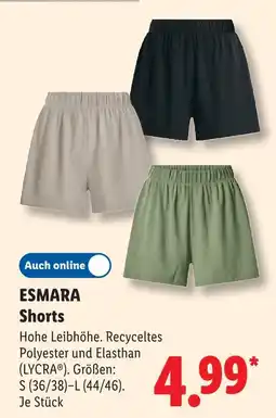 Lidl Esmara shorts Angebot