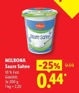 Lidl Milbona saure sahne Angebot