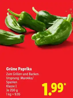 Lidl Grüne paprika Angebot