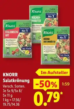Lidl Knorr salatkrönung italienische art Angebot