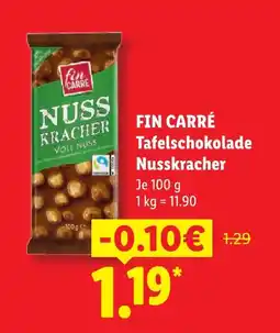Lidl Fin carré tafelschokolade nusskracher Angebot