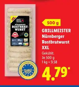Lidl Grillmeister nürnberger rostbratwurst xxl Angebot