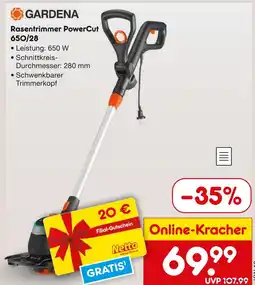Netto Marken-Discount Gardena rasentrimmer powercut 650/28 Angebot