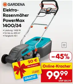 Netto Marken-Discount Gardena elektro-rasenmäher powermax 1400/34 Angebot