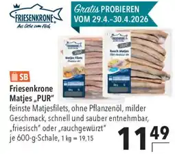 CITTI Markt Friesenkrone Matjes ,,PUR" Angebot