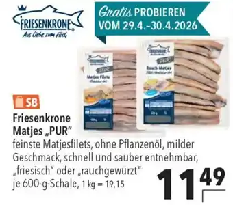 CITTI Markt Friesenkrone Matjes ,,PUR" Angebot