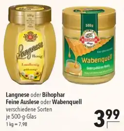 CITTI Markt Langnese oder Bihophar Feine Auslese oder Wabenquell Angebot