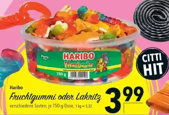 CITTI Markt Haribo Fruchtgummi oder Lakritz Angebot
