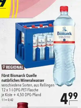CITTI Markt Fürst Bismarck Quelle natürliches Mineralwasser Angebot