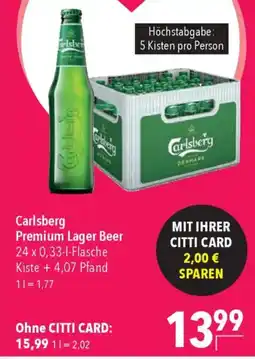 CITTI Markt Carlsberg Premium Lager Beer Angebot