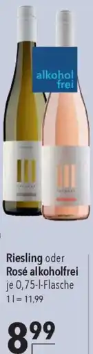 CITTI Markt Riesling oder Rosé alkoholfrei Angebot