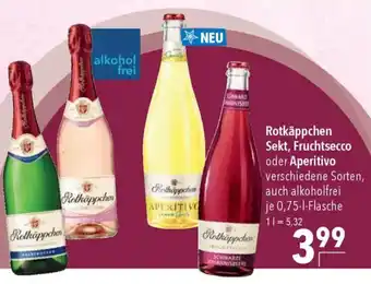 CITTI Markt Rotkäppchen Sekt, Fruchtsecco oder Aperitivo Angebot