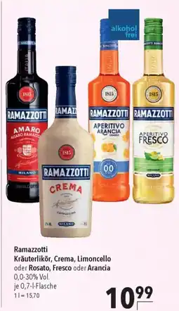 CITTI Markt Ramazzotti Kräuterlikör, Crema, Limoncello oder Rosato, Fresco oder Arancia Angebot