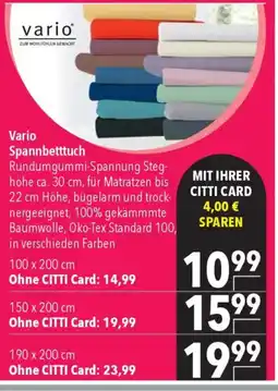 CITTI Markt Vario Spannbetttuch Angebot