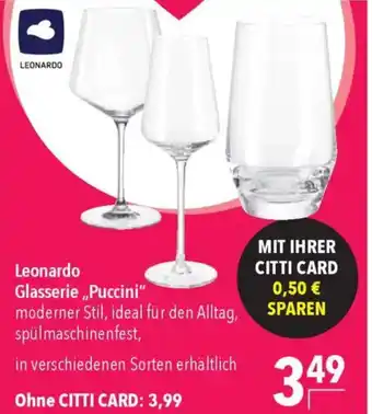 CITTI Markt Leonardo Glasserie,,Puccini" Angebot
