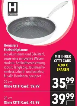 CITTI Markt Hensslers Edelstahlpfanne 24 cm Angebot