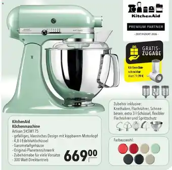CITTI Markt KitchenAid Küchenmaschine Artisan 5KSM175 Angebot