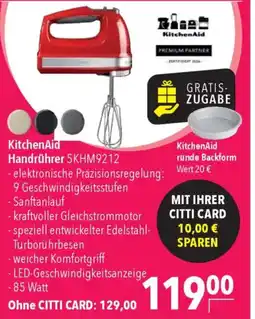 CITTI Markt KitchenAid Handrührer 5KHM9212 Angebot