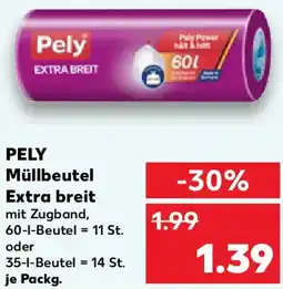 Kaufland PELY Müllbeutel Extra breit Angebot