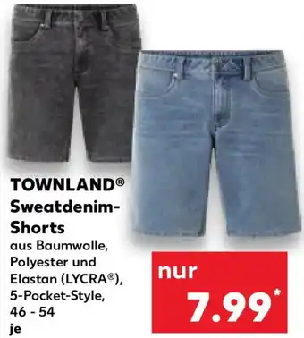 Kaufland TOWNLAND Sweatdenim Shorts Angebot