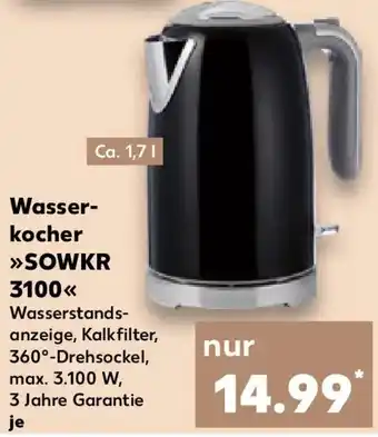 Kaufland switch on Wasserkocher SOWKR 3100 Angebot