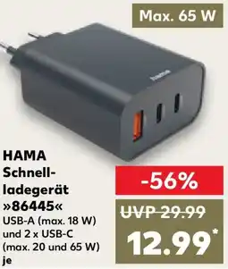 Kaufland HAMA Schnellladegerät 86445 Angebot