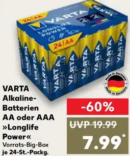 Kaufland VARTA Alkaline Batterien AA oder AAA Angebot