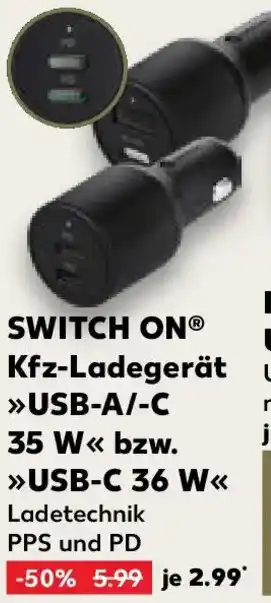 Kaufland SWITCH ON Kfz-Ladegerät Angebot