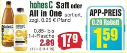 Edeka hohes C Saft oder All in One Angebot