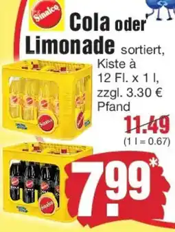 Edeka Sinalco Cola oder Limonade Angebot