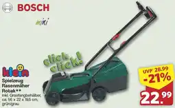 Famila Nord West BOSCH klein Spielzeug Rasenmäher Rotak Angebot