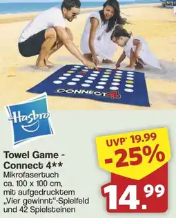 Famila Nord West Hasbro Towel Game - Connect 4 Angebot