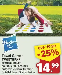 Famila Nord West Hasbro Towel Game - TWISTER Angebot