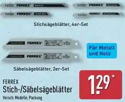 Aldi Nord FERREX Stich-/Säbelsägeblätter Angebot