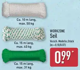 Aldi Nord WORKZONE Seil Angebot