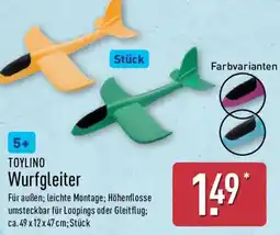 Aldi Nord TOYLINO Wurfgleiter Angebot