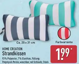 Aldi Nord HOME CREATION Strandkissen Angebot